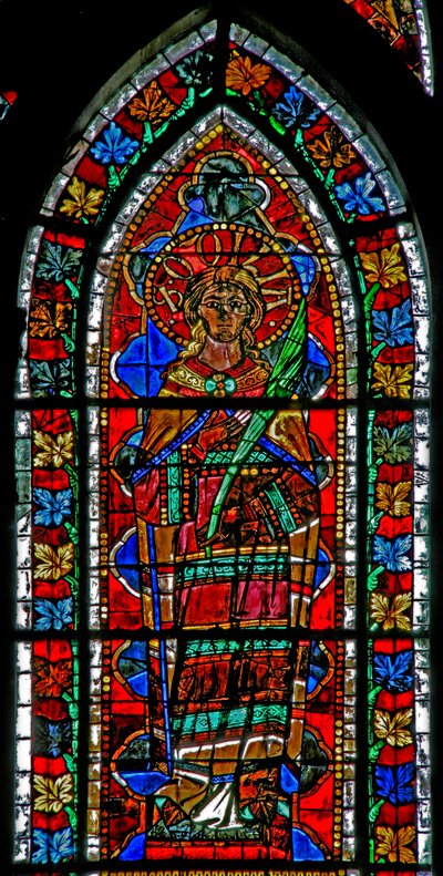 Ventana w202 que representa a Santa Odile de French School